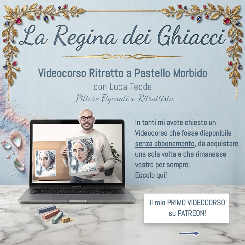 Videocorso Ritratto a Pastello morbido La Regina dei Ghiacci su Patreon