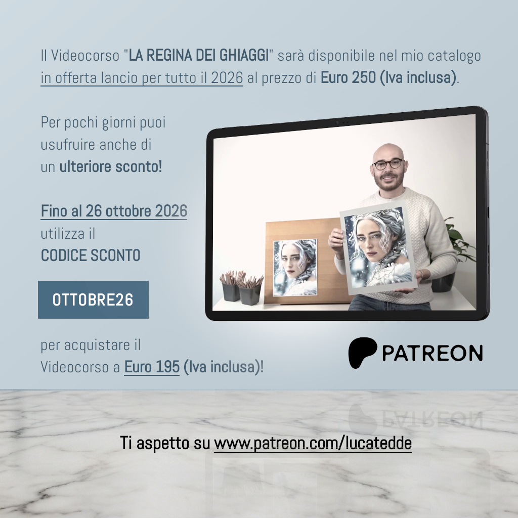 Videocorso La Regina dei Ghiacci Ritratto a Pastello morbido su Patreon