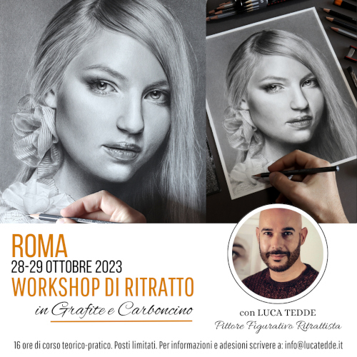 Workshop di Ritratto in Grafite e Carboncino a Firenze il 16 e 17 settembre 2023